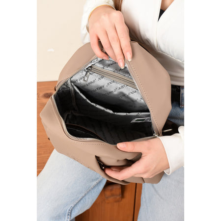 Just Polo Women's Backpack, New Season. Dimensions: Height 31 cm, Width 29 cm. Sand - Brown - MALLTURK