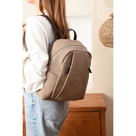 Just Polo Women's Backpack, New Season. Dimensions: Height 31 cm, Width 29 cm. Sand - Brown - MALLTURK