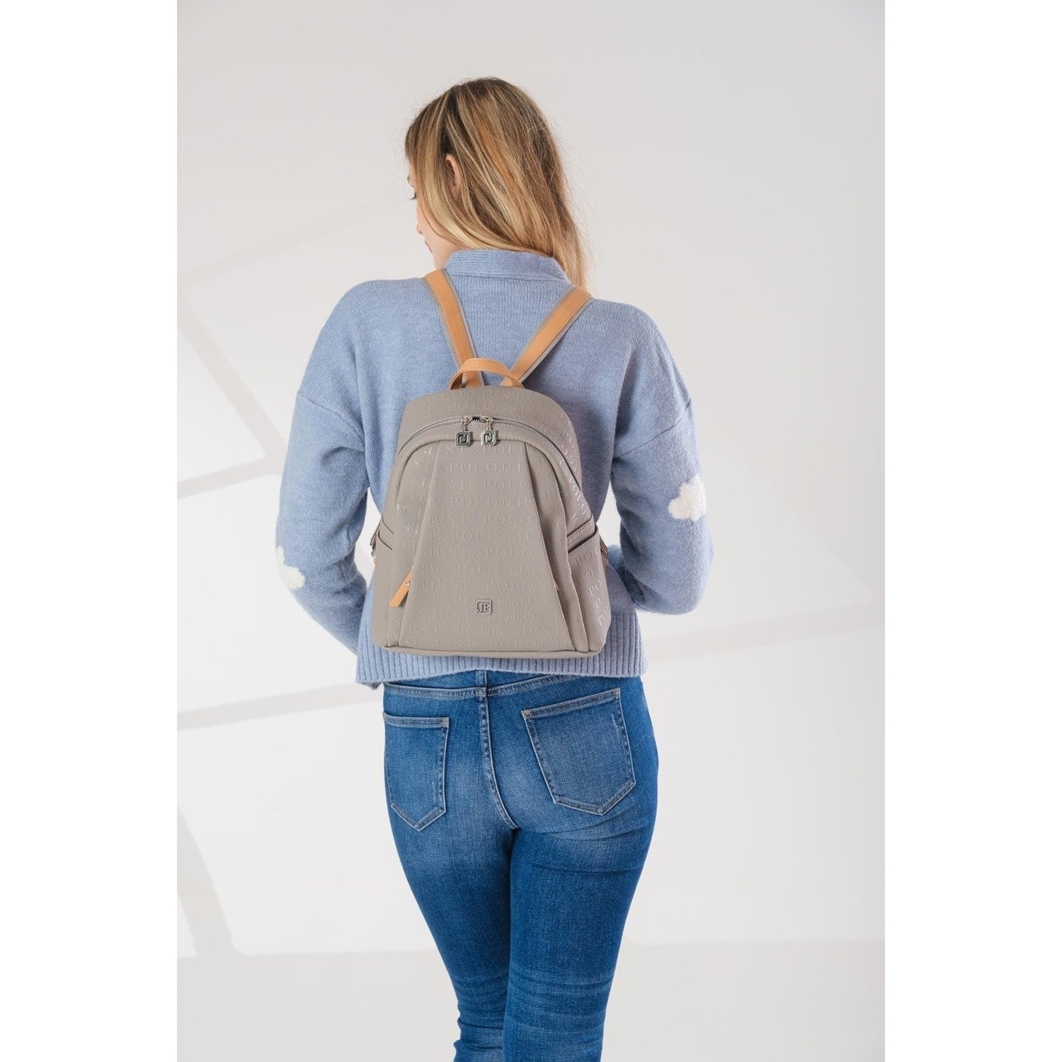 Just Polo Women's Backpack Gray - MALLTURK