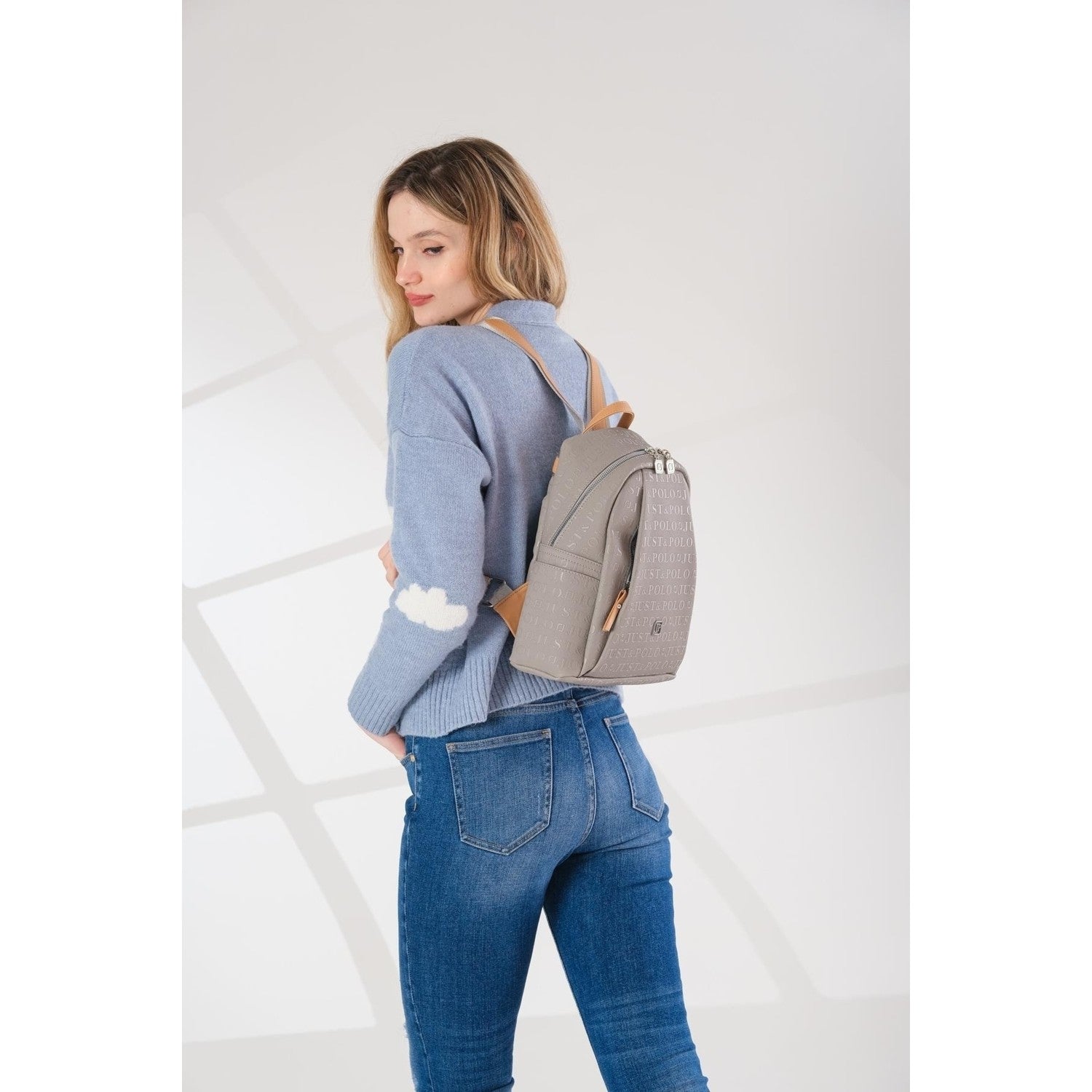 Just Polo Women's Backpack Gray - MALLTURK
