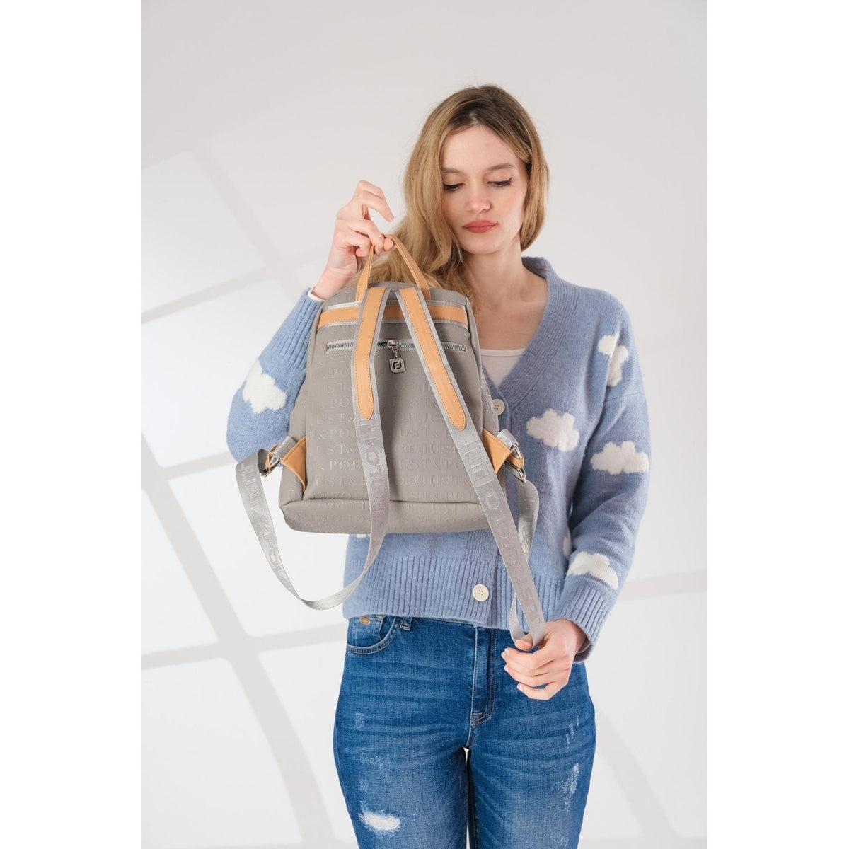 Just Polo Women's Backpack Gray - MALLTURK