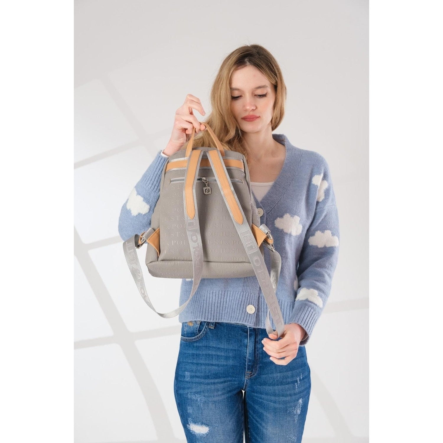 Just Polo Women's Backpack Gray - MALLTURK