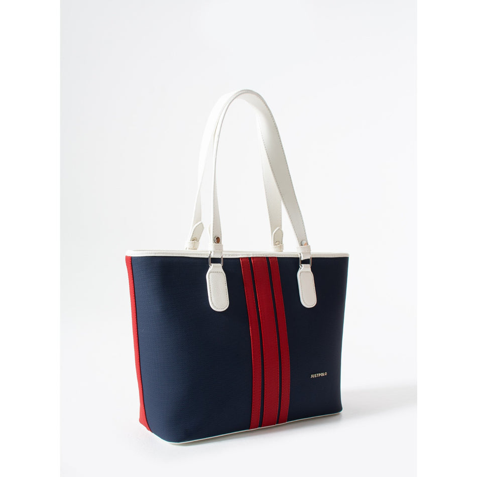 Just Polo JP Just Polo Women's Shoulder Bag Navy Blue - Red - White - MALLTURK