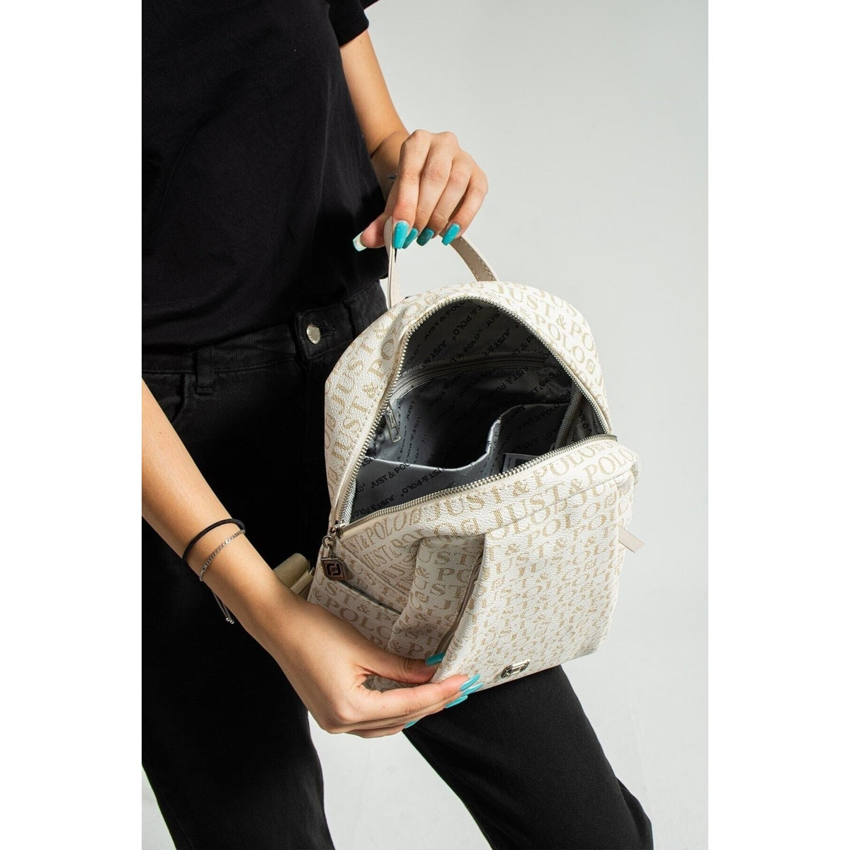 Just Polo Women's Backpack Cream - MALLTURK