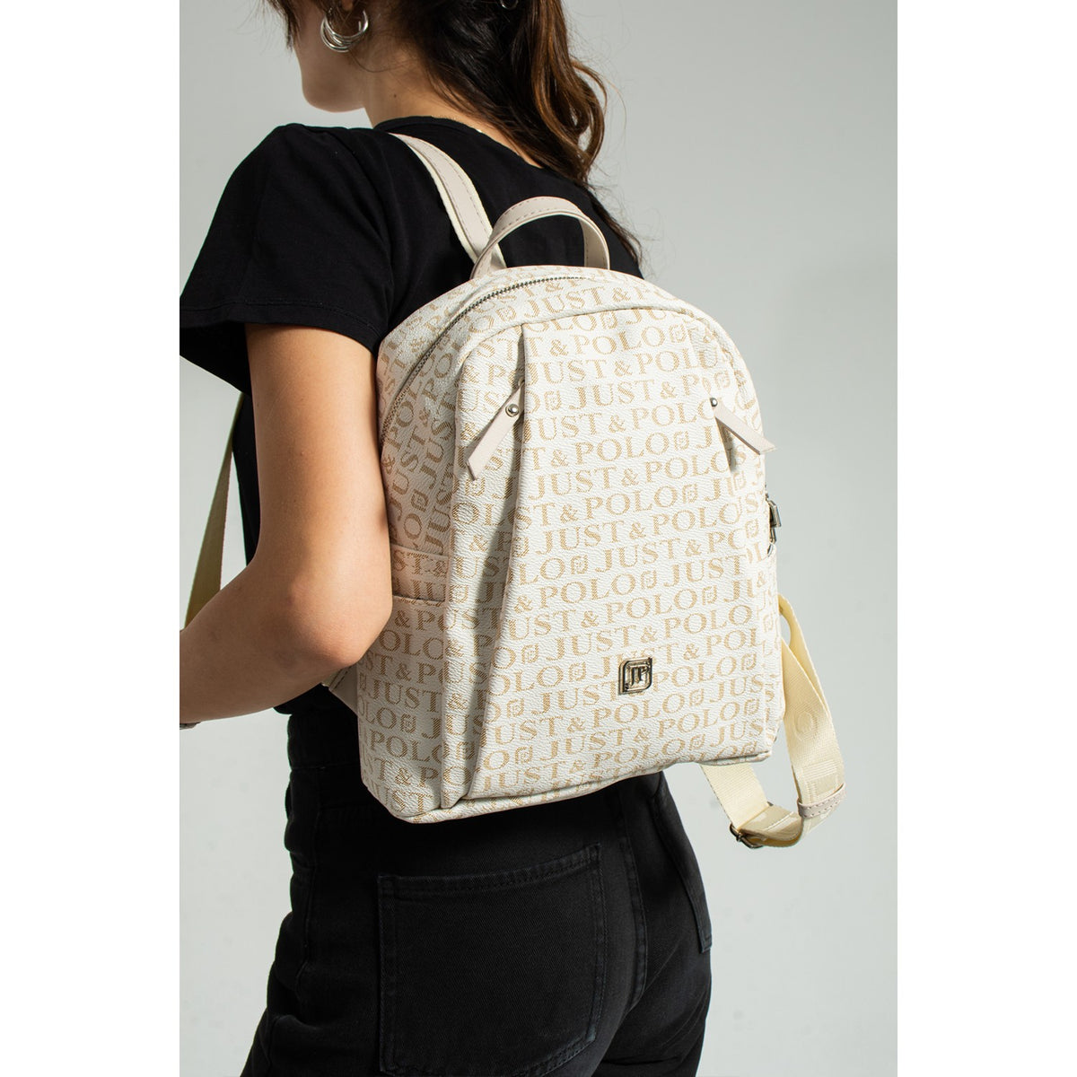 Just Polo Women's Backpack Cream - MALLTURK