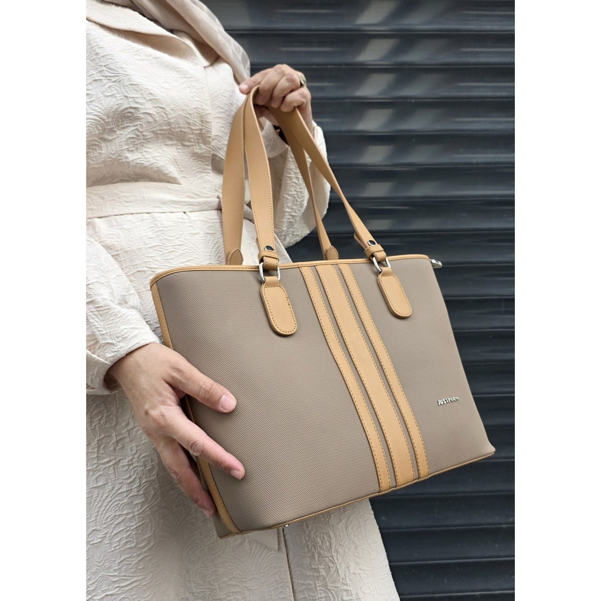 Just Polo JP Just Polo Women's Shoulder Bag Beige - Tan - MALLTURK