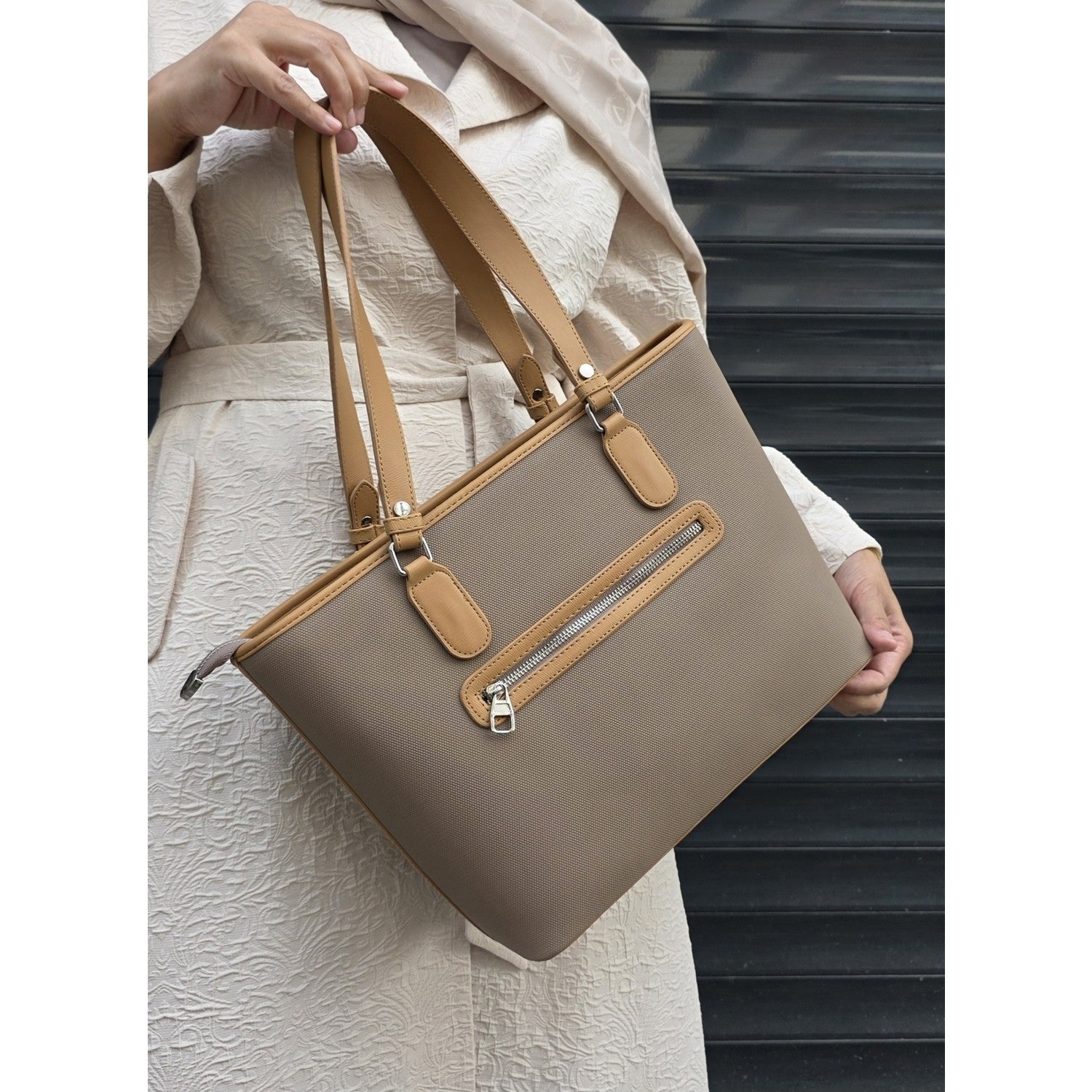 Just Polo JP Just Polo Women's Shoulder Bag Beige - Tan - MALLTURK