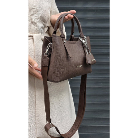 Just Polo Original Women's New Season 3-Compartment Luxury Soft Leather Adjustable Crossbody Stylish Shoulder Bag Brown - MALLTURK