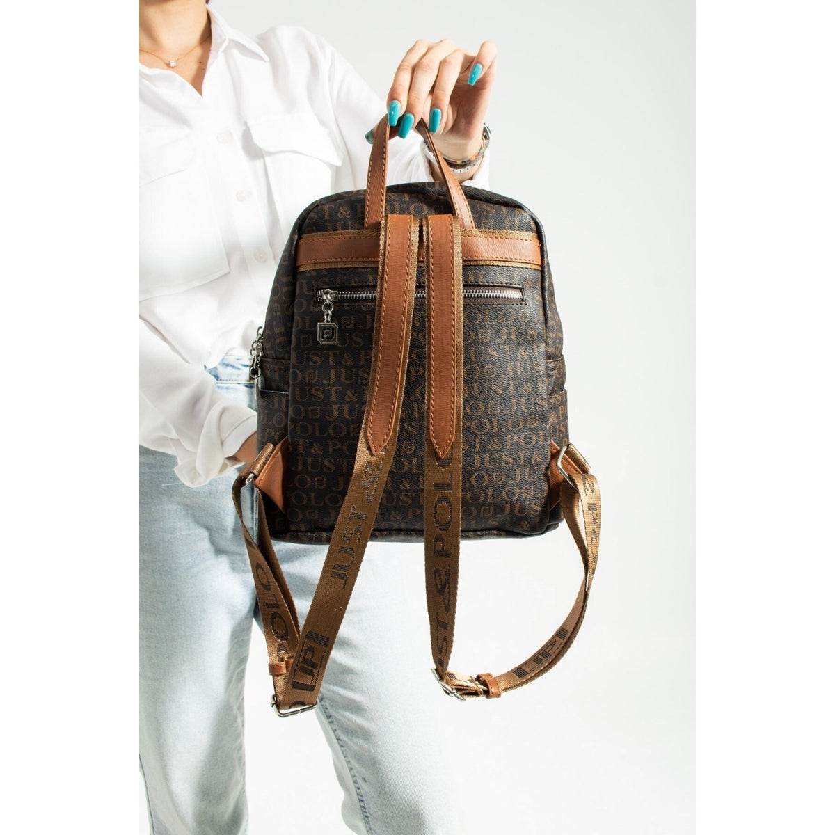 Just Polo Women's Backpack Brown - Tan - MALLTURK