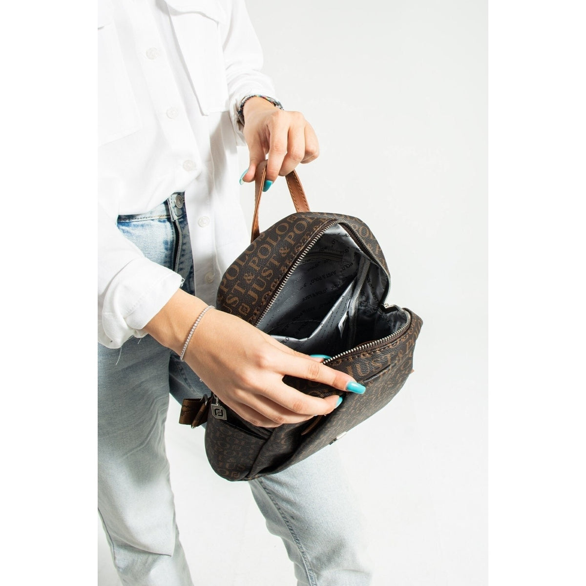 Just Polo Women's Backpack Brown - Tan - MALLTURK