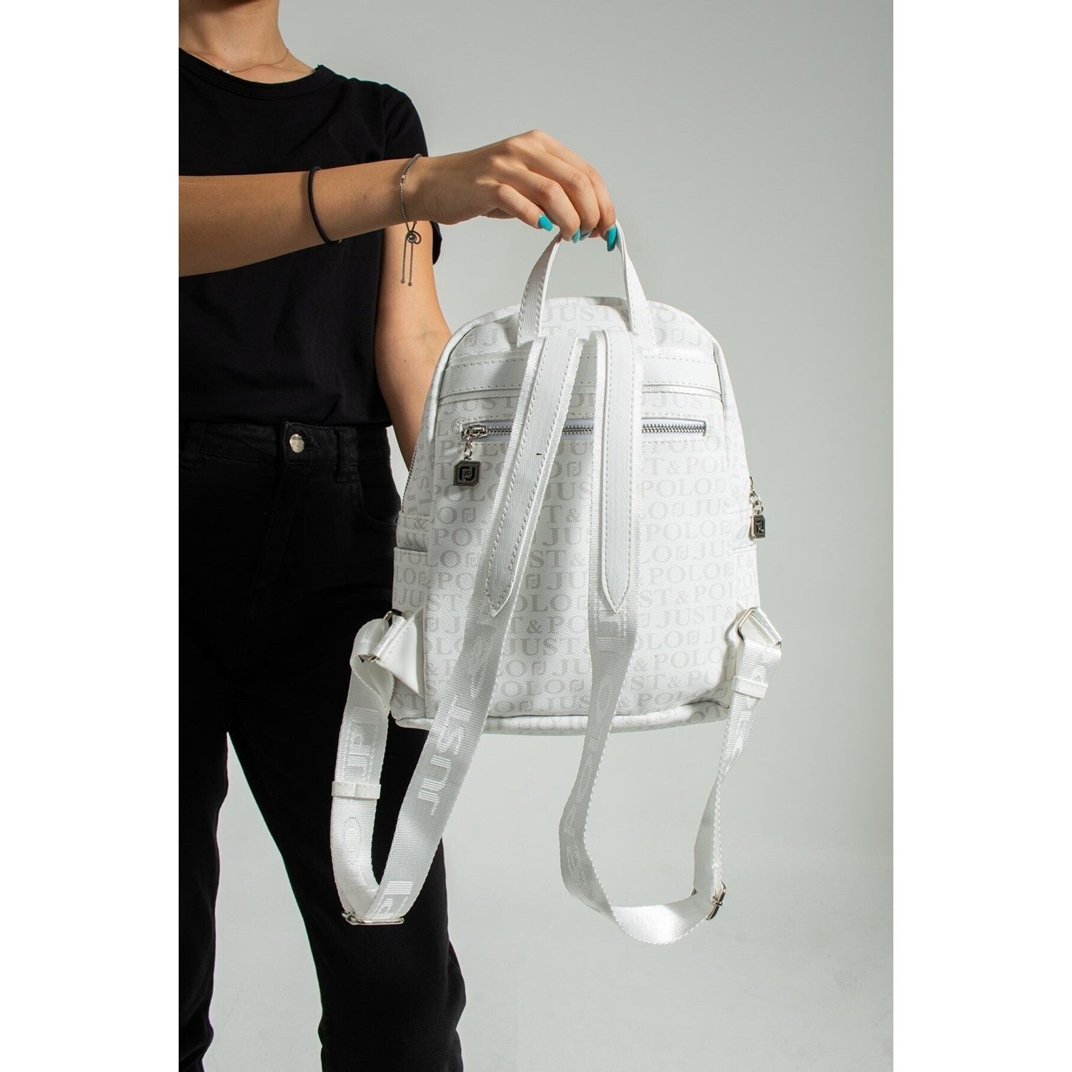 Just Polo Women's Backpack White - MALLTURK