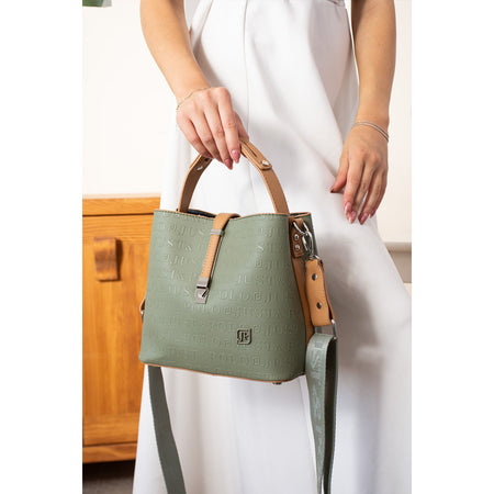 Just Polo Women's Hand and Shoulder Bag 2055A Faux Leather Cream Color Stylish Design and Easy to Use - MALLTURK