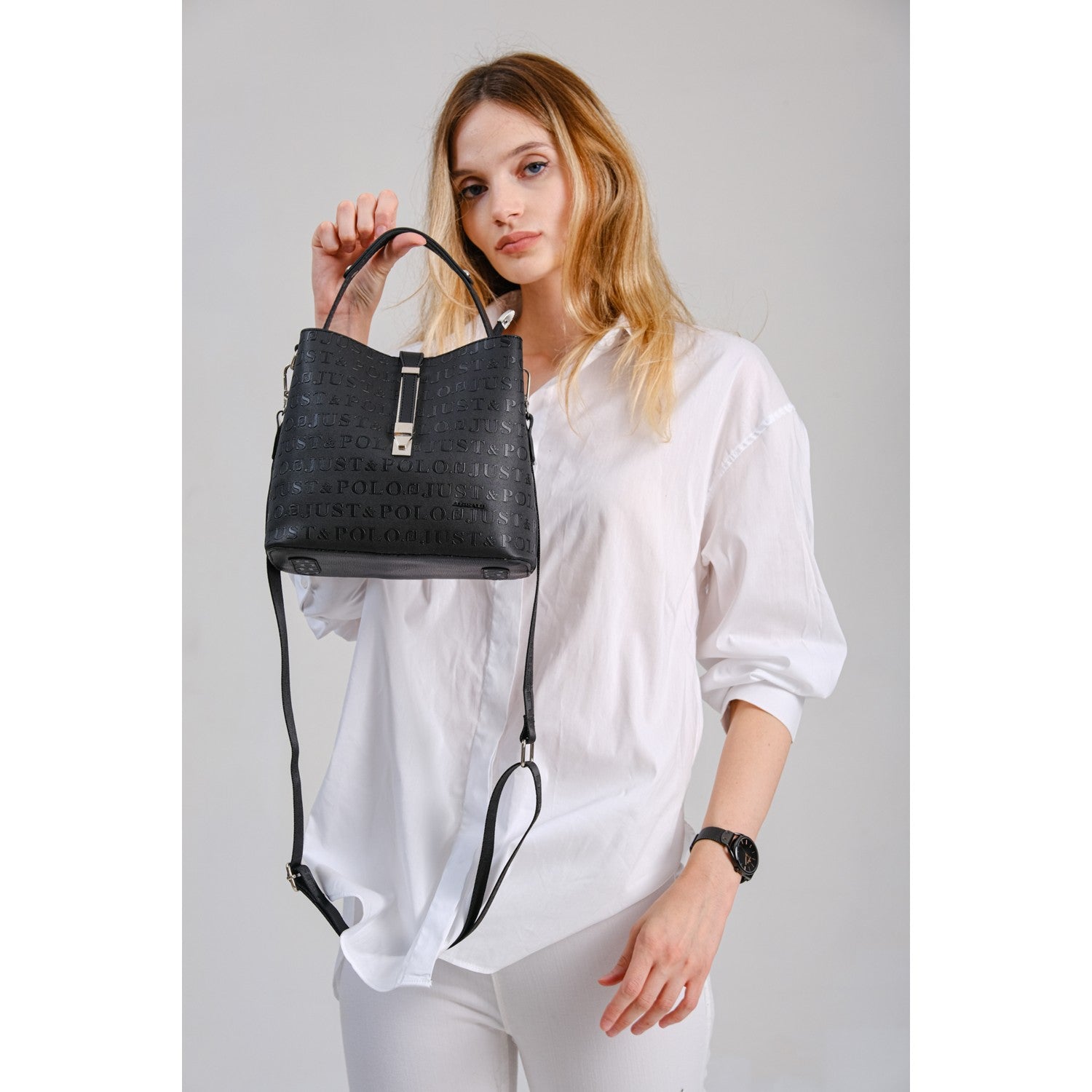 Just Polo Women's Hand and Shoulder Bag 2055A Stylish and Durable Design with Faux Leather Material. - MALLTURK
