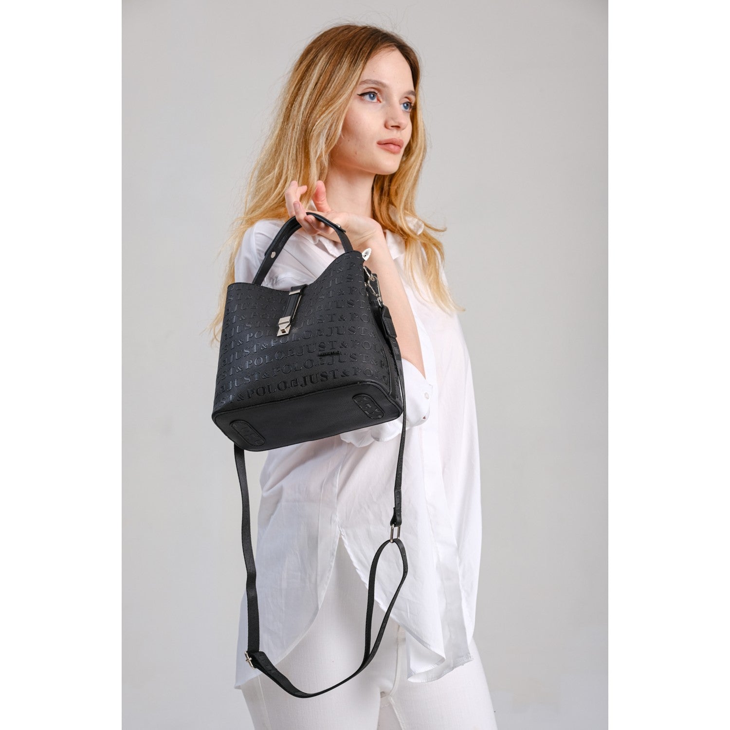 Just Polo Women's Hand and Shoulder Bag 2055A Stylish and Durable Design with Faux Leather Material. - MALLTURK