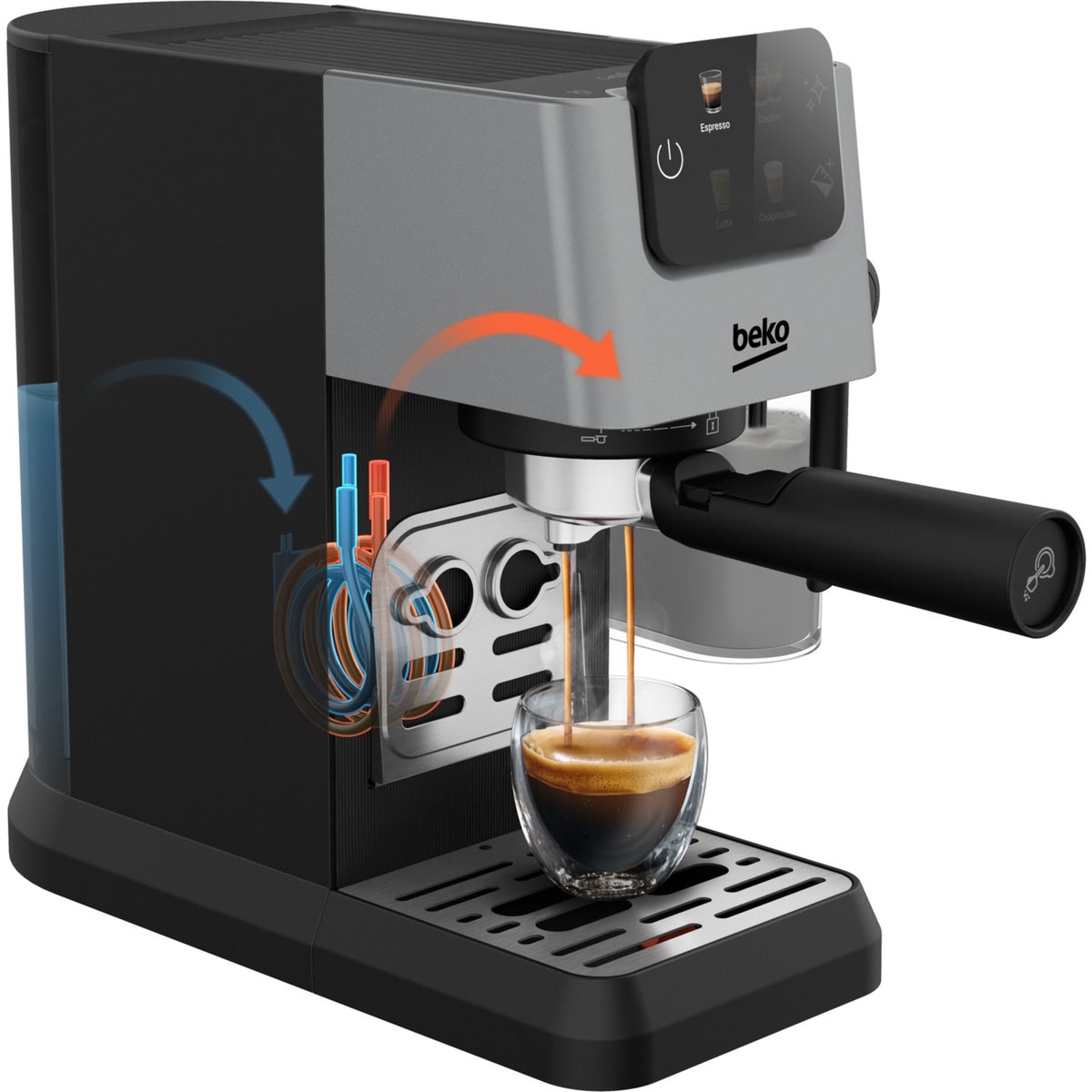 Beko CEP 6464 X CaffeExperto Semi-Automatic Capsule Espresso Machine - MALLTURK