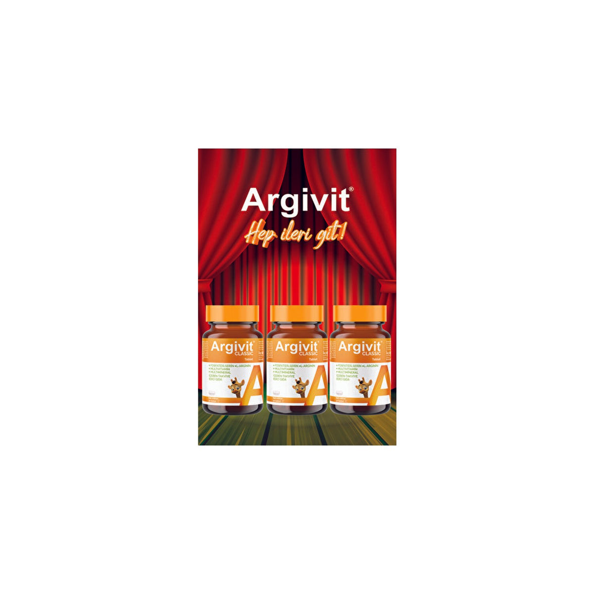 Argivit Klasik 30 Tablet Fosfatidilserin and L-Arginin with Dietary Supplement - MALLTURK