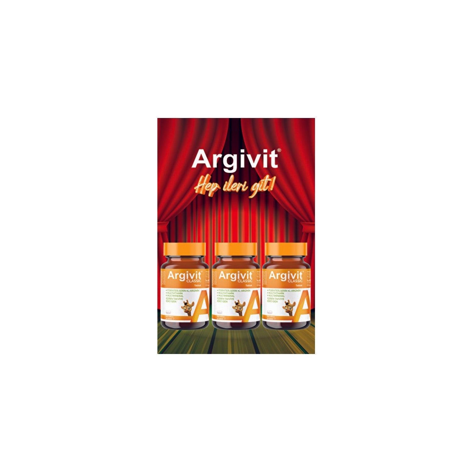 Argivit Klasik 30 Tablet Fosfatidilserin and L-Arginin with Dietary Supplement - MALLTURK