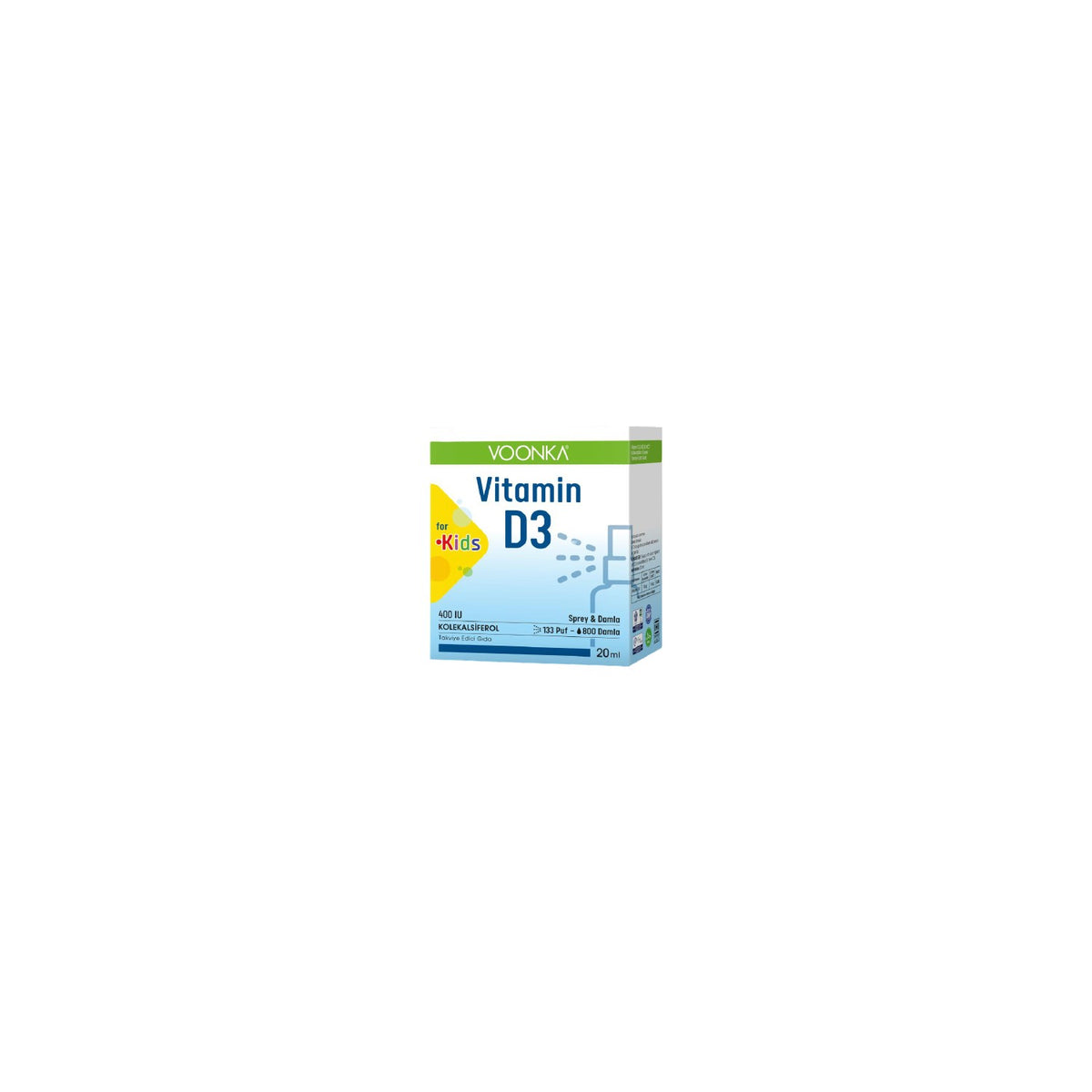 Voonka Vitamin D3 400 IU Kids Spray 20 ml - MALLTURK