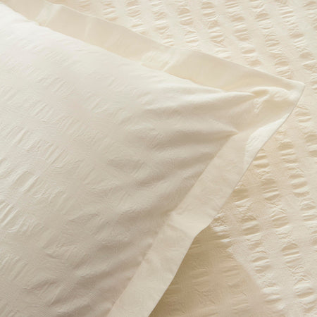 Karaca Home Perla Gofre %100 Cotton Double Duvet Cover Set White - MALLTURK