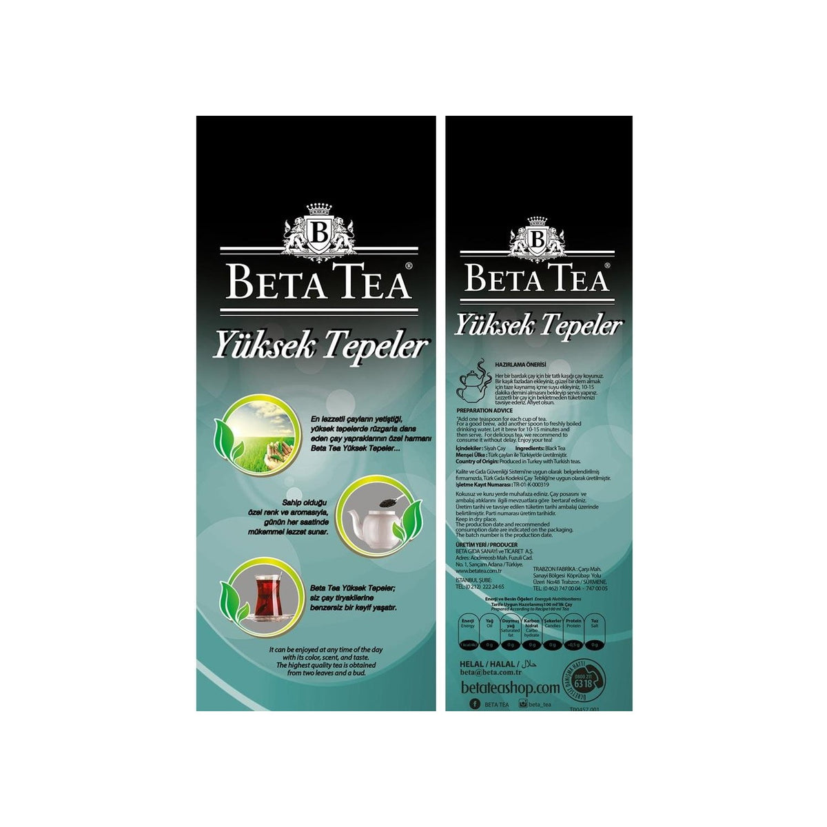 Beta Tea Beta Yuksek Tepeler Turk tea 1000 g - MALLTURK