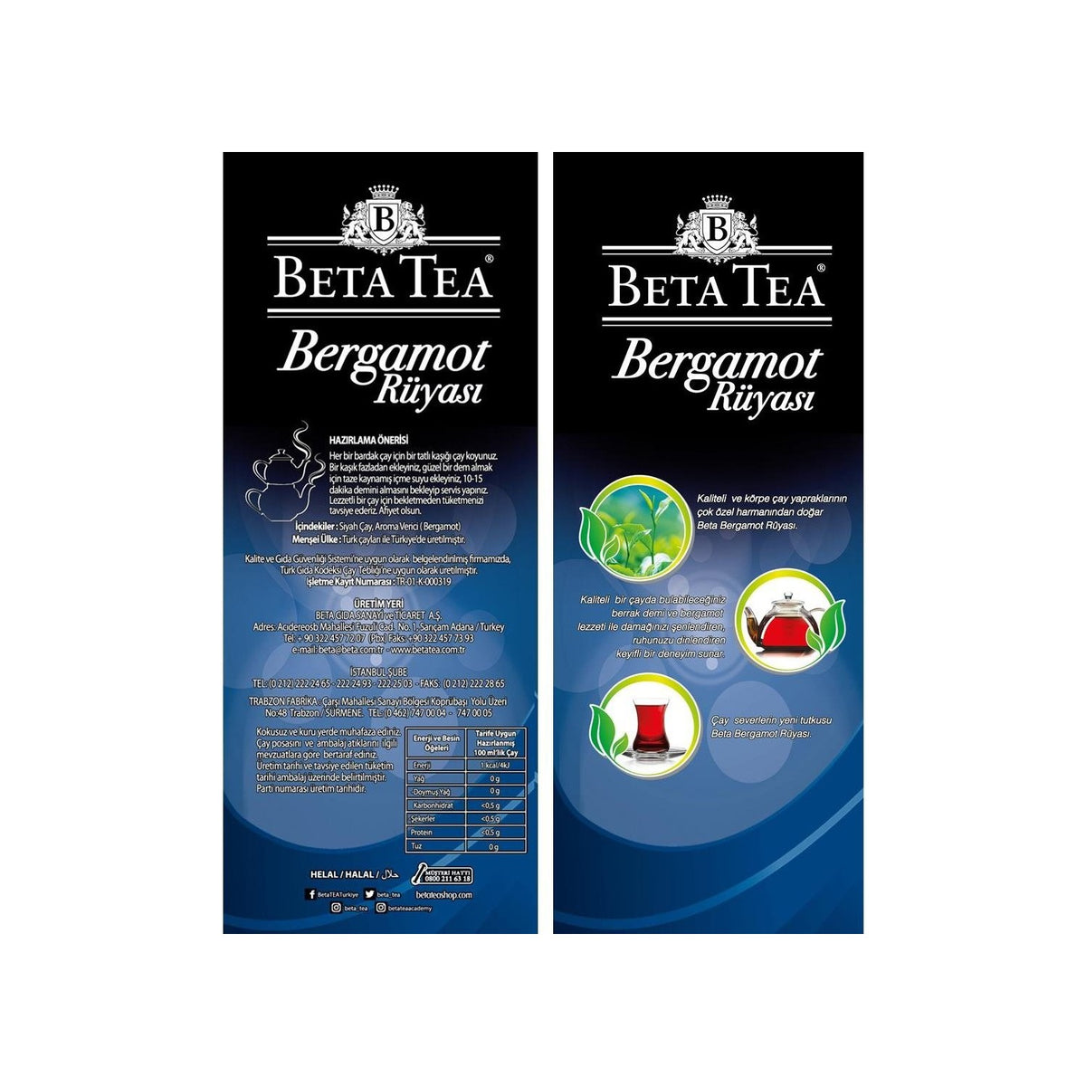 Beta Tea Beta Bergamot Ruyasi Turk tea 500 g - MALLTURK