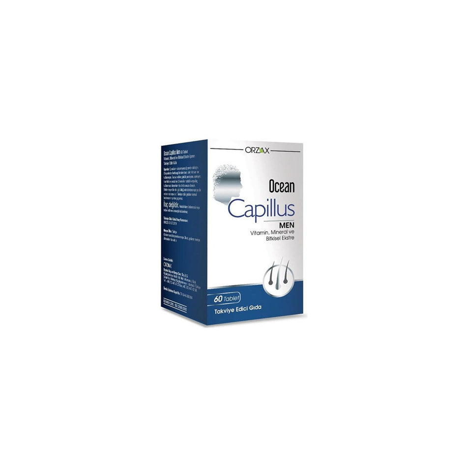 Orzax Ocean Capillus Men 60 Tablet Vitamin and Mineral with Bitkisel Ekstre Turkey Origin - MALLTURK