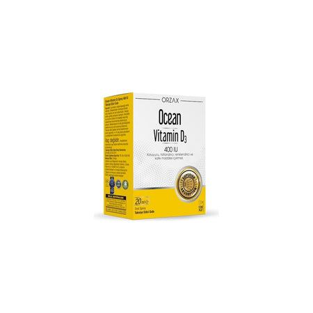Orzax Ocean Vitamin D3 400 lU Spray 20 ml - MALLTURK