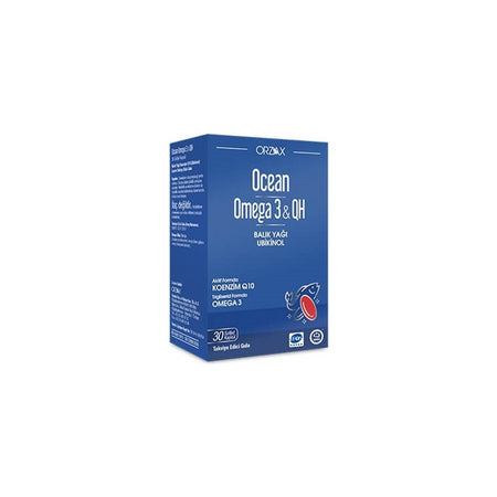 Orzax Ocean Omega 3 and QH Fish Oil 30 Capsule - MALLTURK