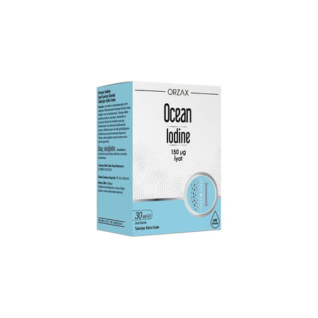 Orzax Ocean Iodine 150 mg Iyot Dietary Supplement 30 ml Turkey Origin Drops Formda - MALLTURK