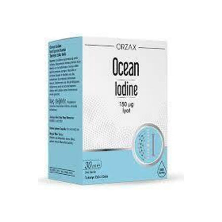 Orzax Ocean Iodine 150 mg Iyot Dietary Supplement 30 ml Turkey Origin Drops Formda - MALLTURK
