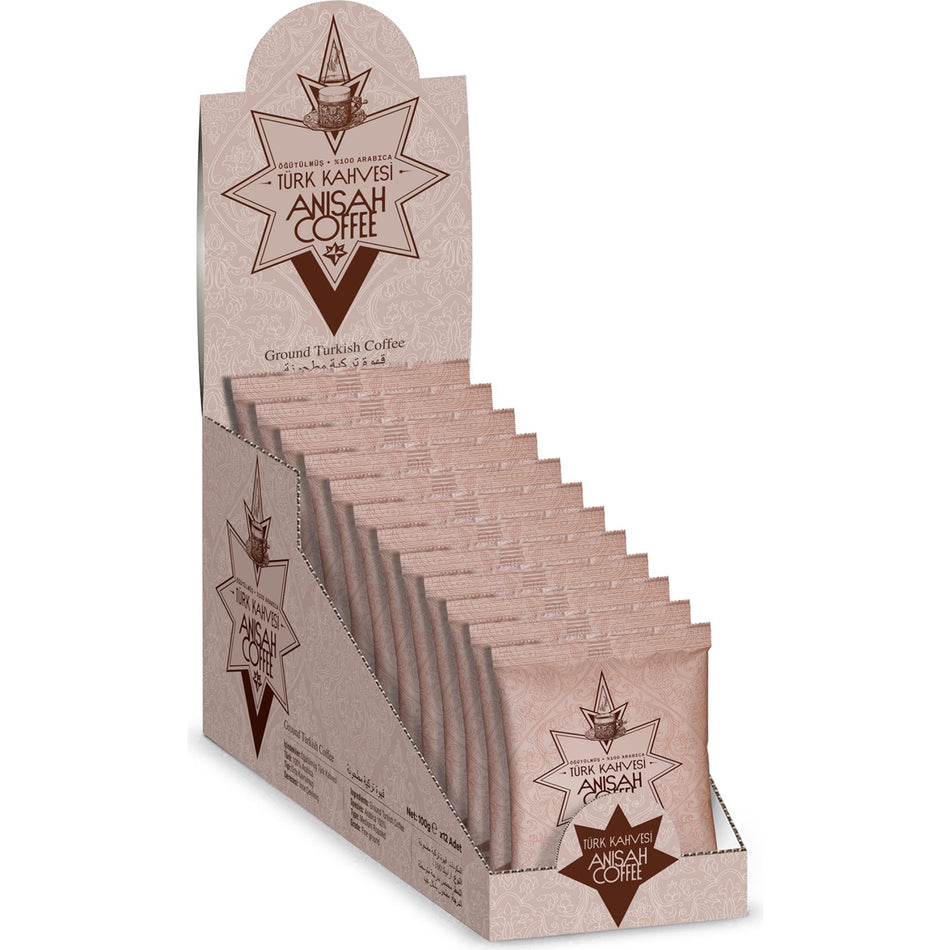Anisah Coffee 12-Pack Traditional Turkish Coffee, Smooth, Delicious, and Economical. - MALLTURK