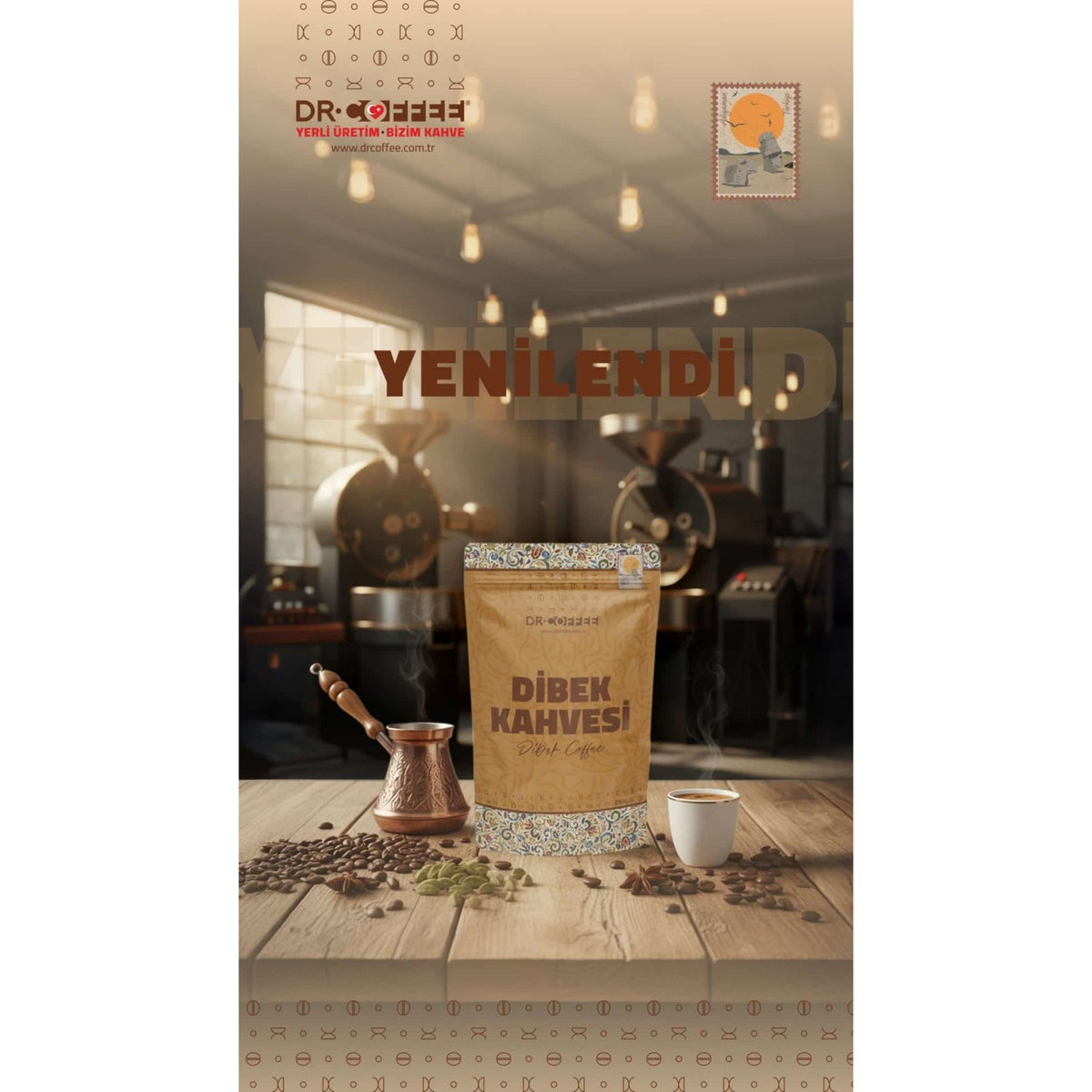 Dr Coffee Cardamom Dibek Coffee 200 g - MALLTURK