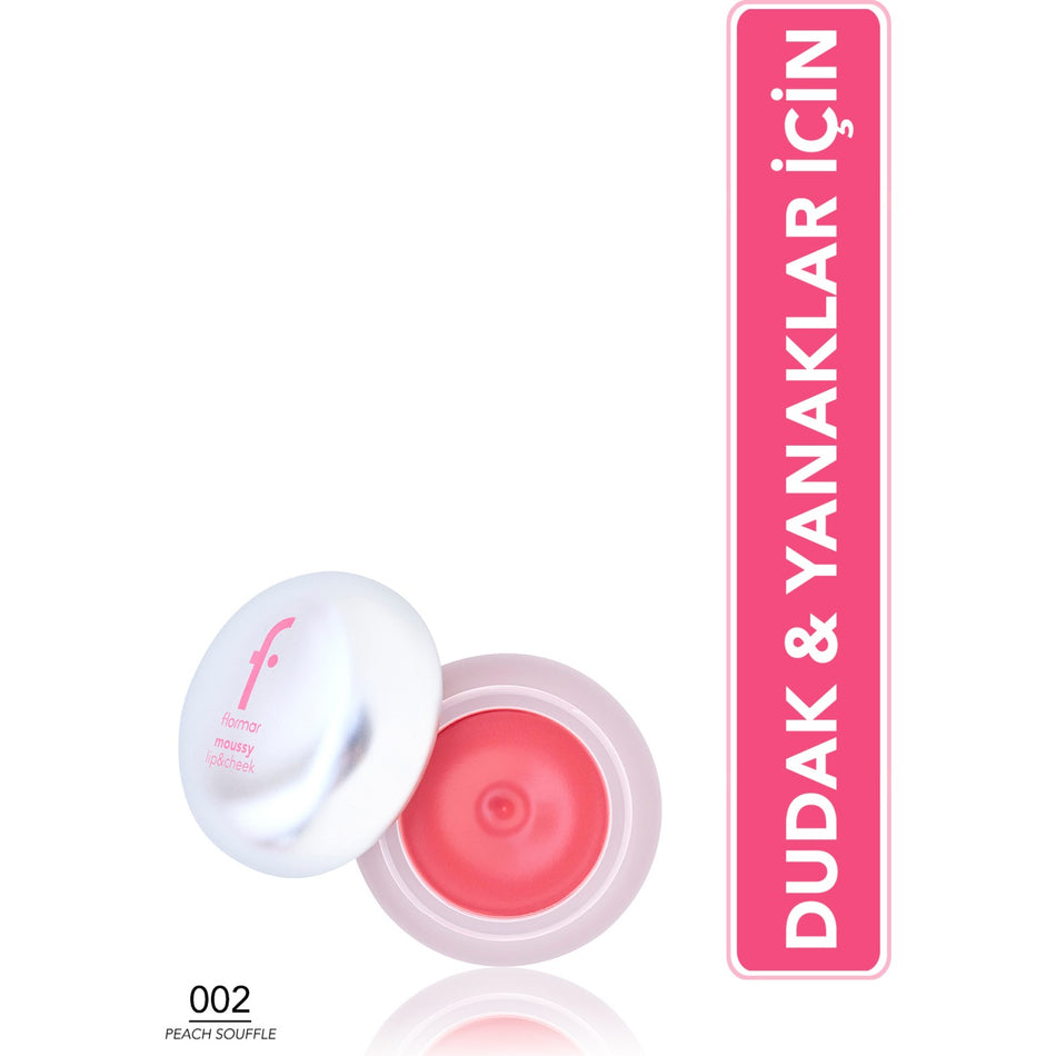Flormar K-Spirit Soft Textured Natural Finish Lip and Cheek Tint - 002 Peach Souffle - 8682536111287 - MALLTURK