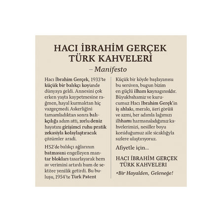 Haci İbrahim Real Turkish Coffee 100GR. **High-Quality Turkish Coffee** - MALLTURK