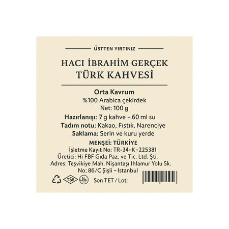 Haci İbrahim Real Haci ibrahim Turkish Coffee 3x100g Holiday Set – Medium Roast - MALLTURK