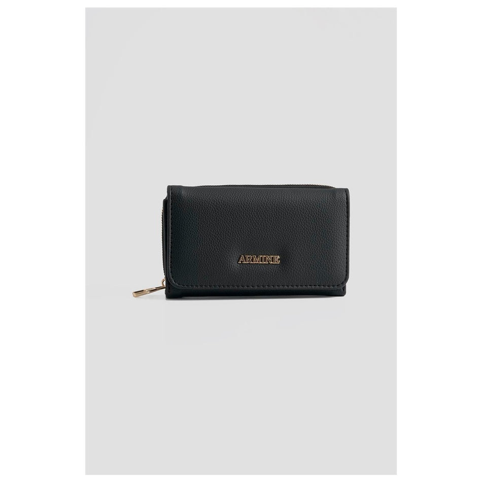 Armine Pia Leather Wallet 25YD7012 Black