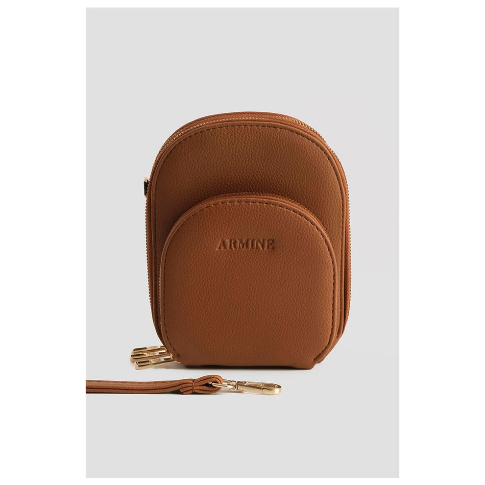 Armine Pia Leather Handbag 25YD7384 Tan