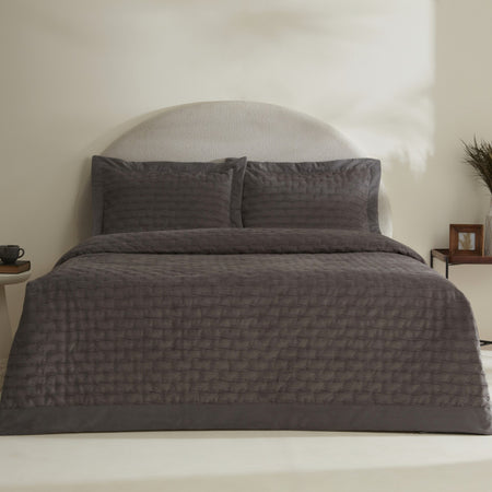Karaca Home Gilda Double Bedspread Set Grey - MALLTURK