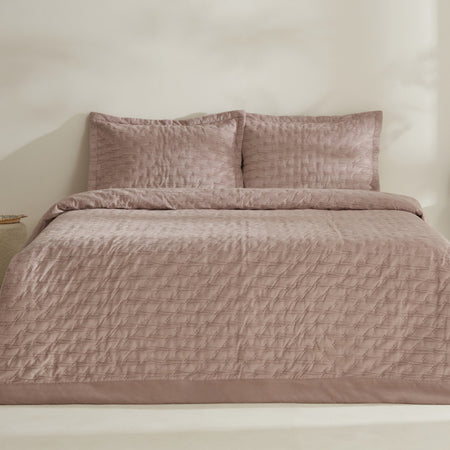 Karaca Home Gilda Double Bedspread Set Powder Pink - MALLTURK