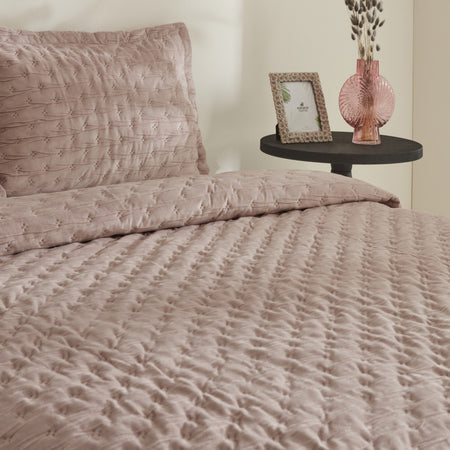 Karaca Home Gilda Double Bedspread Set Powder Pink - MALLTURK