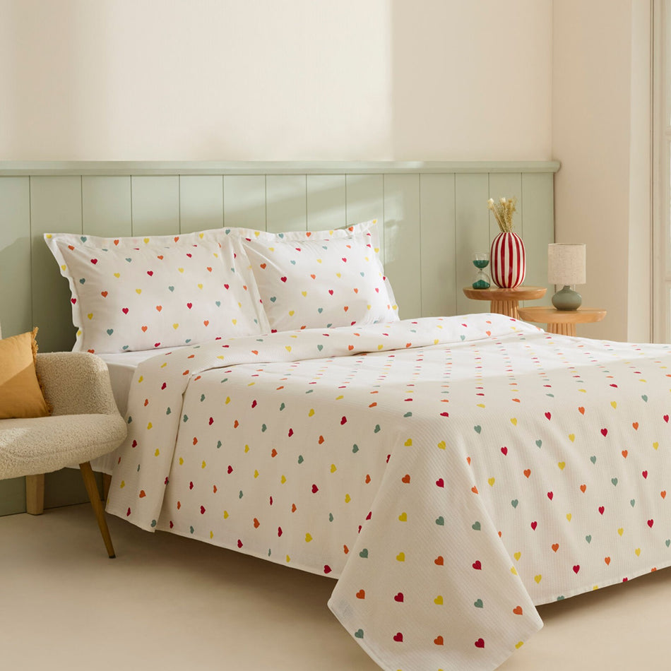 Karaca Home Amour 100% Cotton Double Bed Quilt Set Multicolour - MALLTURK