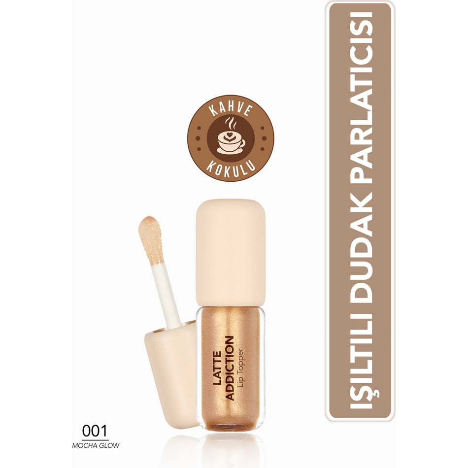 Flormar Latte Moisturizing & Nourishing Coffee Lip Gloss - 001 Golden Mocha - 8682536100588