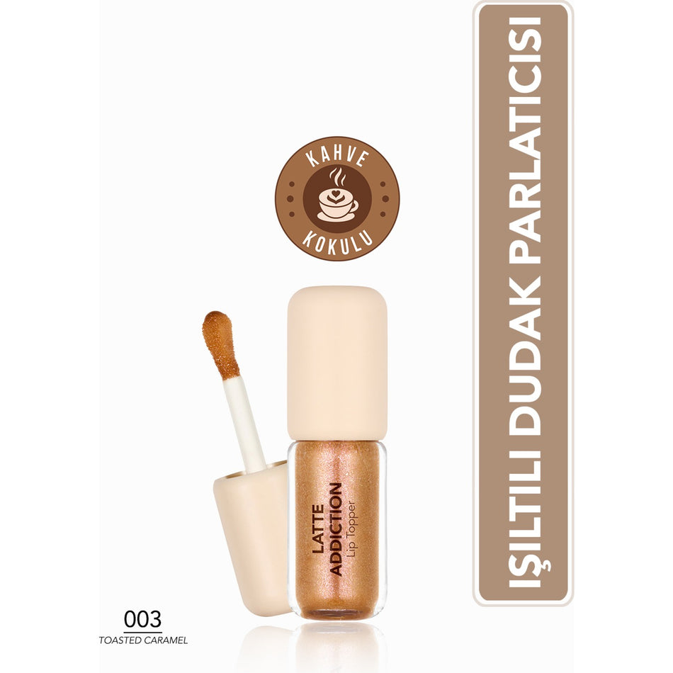 Flormar Latte Moisturizing & Nourishing Coffee Lip Gloss - 003 Toasted Caramel - 8682536100601