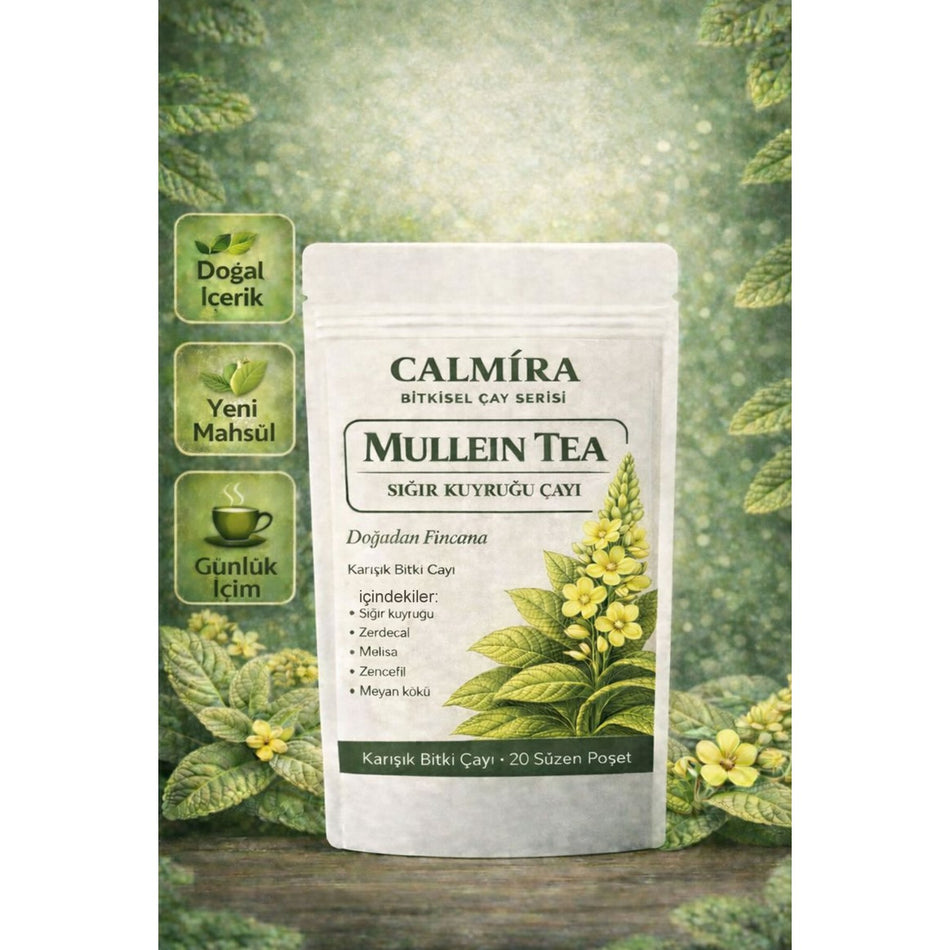 Calmira Mullein Tea 20 filter tea bags / mullein tea / herbal blend tea / Mulletin Leaf Tea - MALLTURK