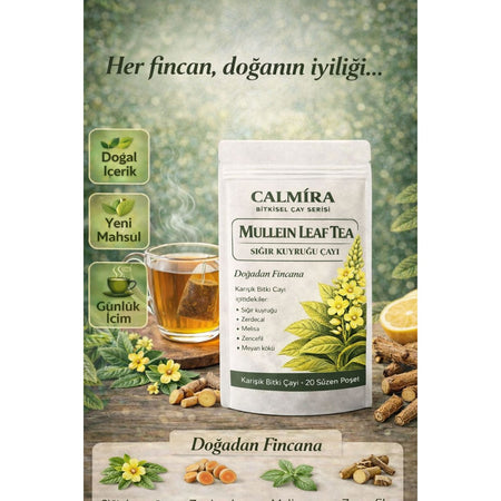 Calmira Mullein Tea 20 filter tea bags / mullein tea / herbal blend tea / Mulletin Leaf Tea - MALLTURK
