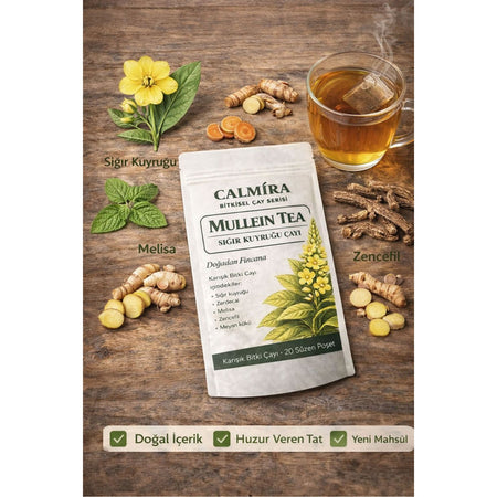 Calmira Mullein Tea 20 filter tea bags / mullein tea / herbal blend tea / Mulletin Leaf Tea - MALLTURK
