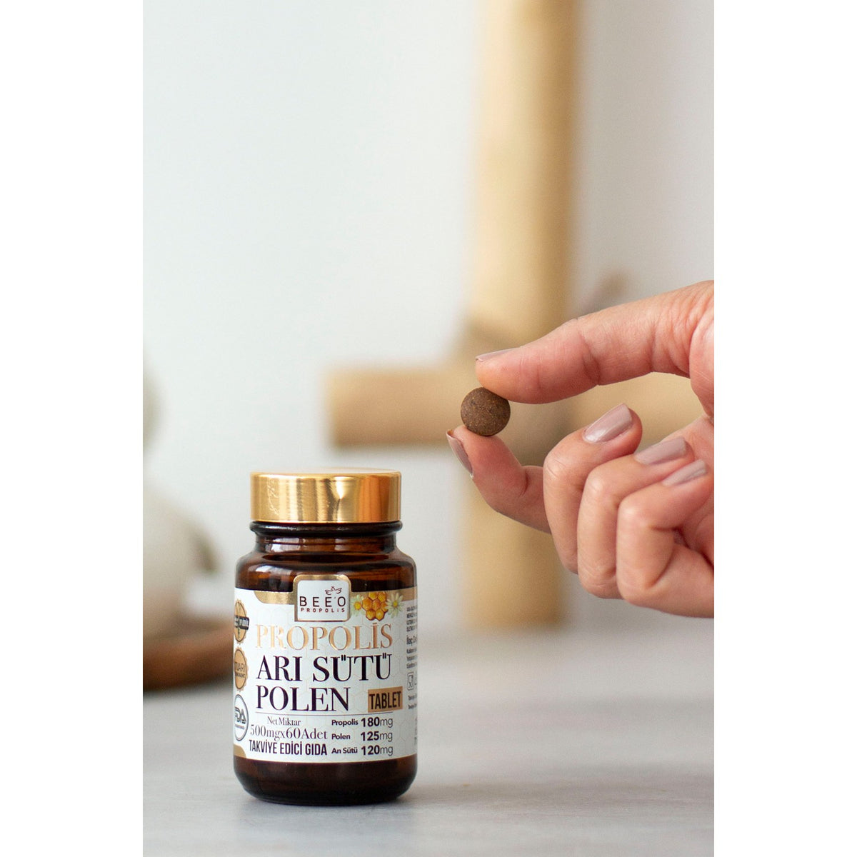 BEE'O Up Propolis Royal Jelly Bee Pollen Adult 60 Tablet