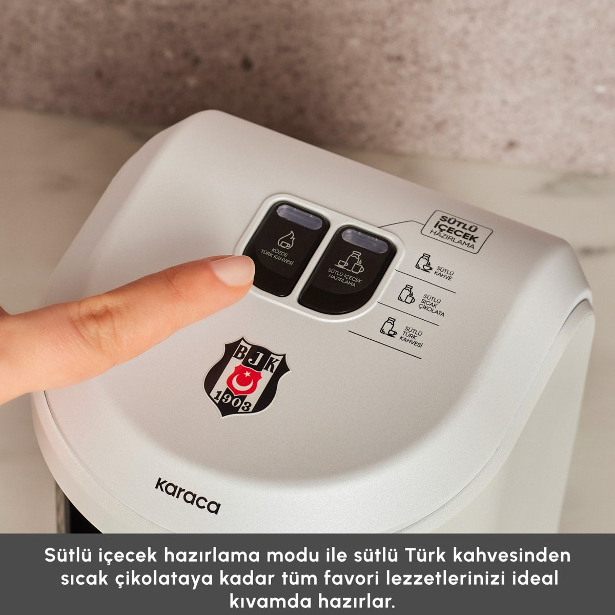 Karaca Hatir Hups Besiktas Licensed Milk-Based Turkish Coffee Maker - MALLTURK