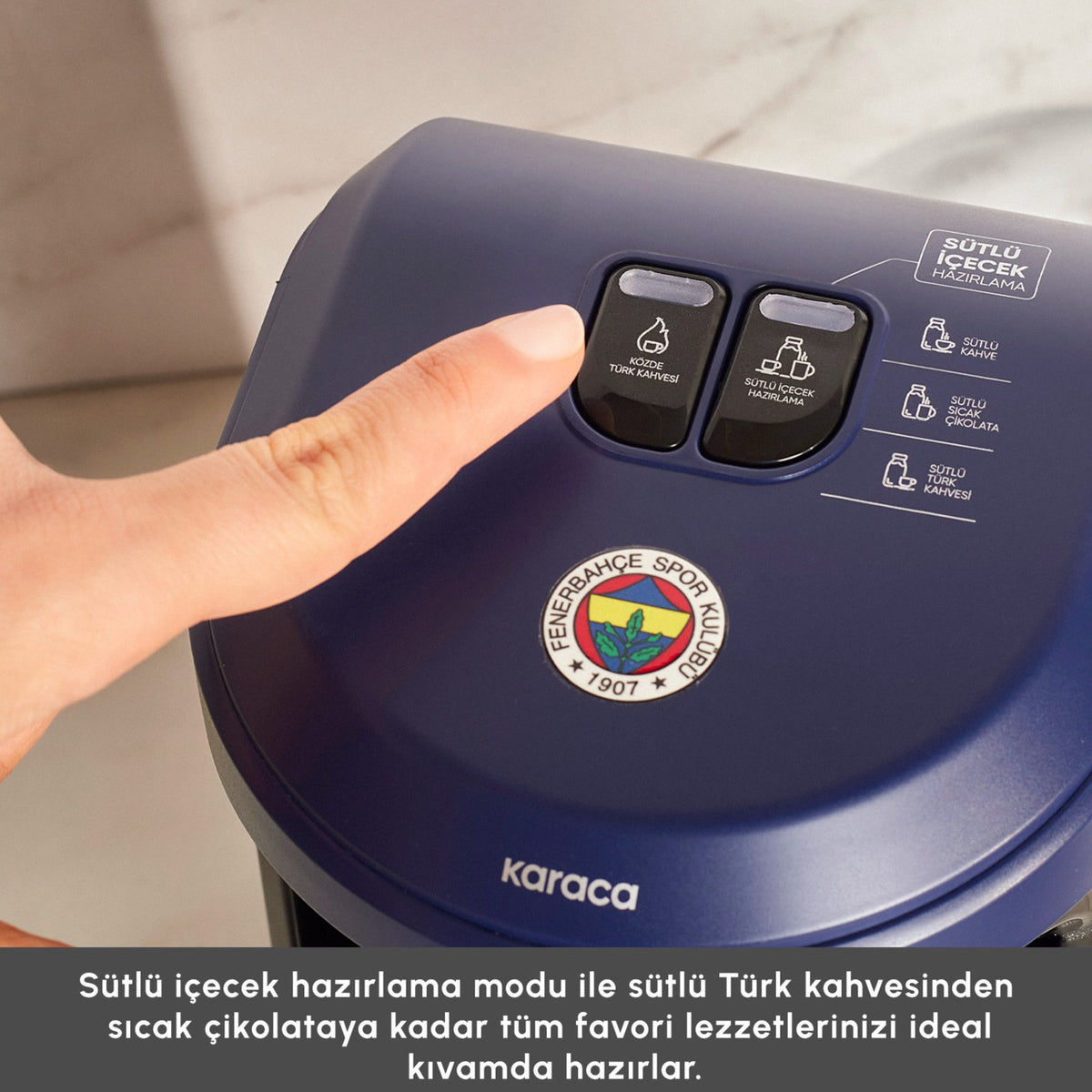 Karaca Hatir Hups Fenerbahce Licensed Milk-Based Turkish Coffee Maker - MALLTURK