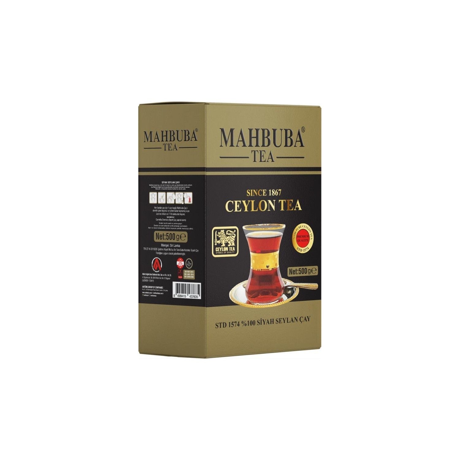 Mahbuba STD 1574 Premium Ithal Seylan Sri Lanka Ceylon Kacak Siyah Yaprak tea 500 g - MALLTURK